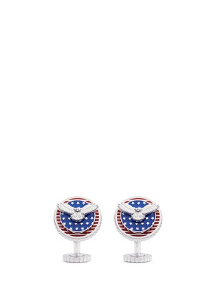 Main View - Click To Enlarge - TATEOSSIAN - Rotating American eagle cufflinks