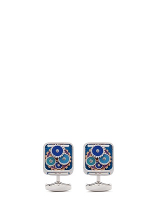 Main View - Click To Enlarge - TATEOSSIAN - Square rotating gear cufflinks