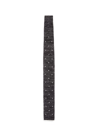 Main View - Click To Enlarge - ISAIA - Polka dot embroidered pointelle knit tie