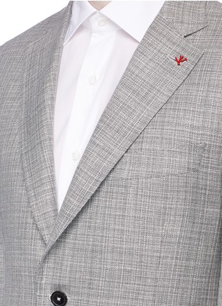 Detail View - Click To Enlarge - ISAIA - 'Cortina' wool blend soft blazer