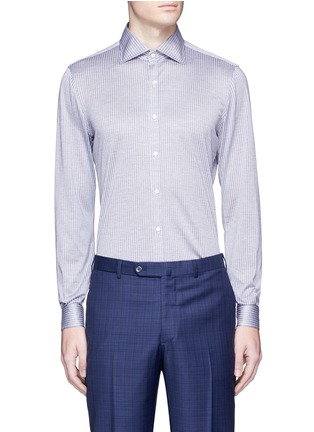 Main View - Click To Enlarge - ISAIA - 'Como' stripe cotton jersey shirt