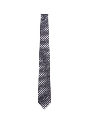 Main View - Click To Enlarge - ISAIA - Crosshatch polka dot print silk tie