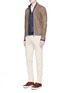 Figure View - Click To Enlarge - ISAIA - Cotton stripe dobby chinos