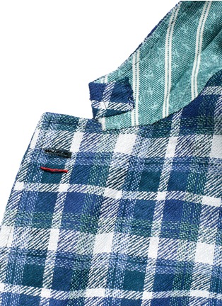 Detail View - Click To Enlarge - ISAIA - 'Cortina' check plaid silk blazer