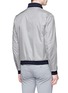 Back View - Click To Enlarge - ARMANI COLLEZIONI - Reversible crinkled jacket