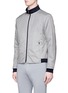 Front View - Click To Enlarge - ARMANI COLLEZIONI - Reversible crinkled jacket