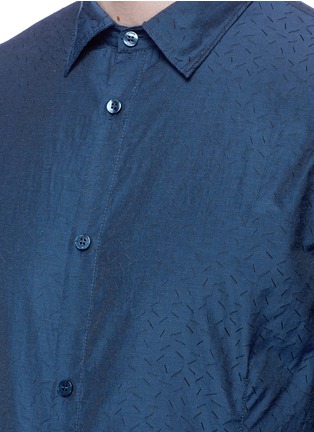 Detail View - Click To Enlarge - ARMANI COLLEZIONI - Confetti jacquard slim fit shirt