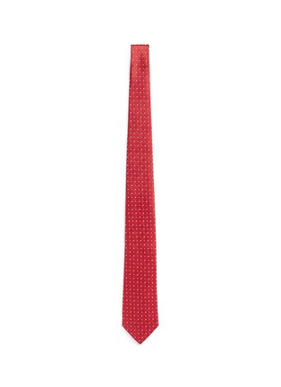 Main View - Click To Enlarge - ARMANI COLLEZIONI - Dot embroidered silk tie