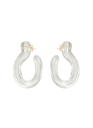 Main View - Click To Enlarge - ANNIKA INEZ - Large glassy hoop earrings