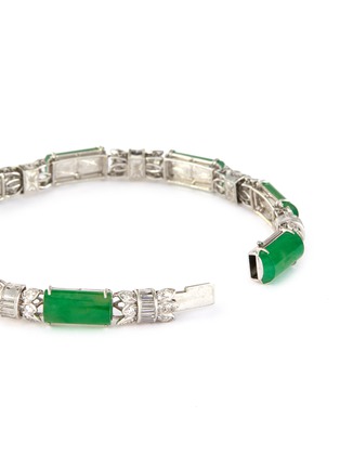 Detail View - Click To Enlarge - PALAIS ROYAL - Marsh & Co diamond jade platinum bracelet