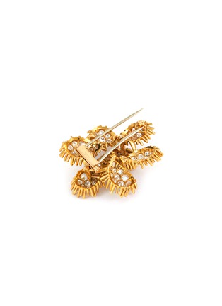 Detail View - Click To Enlarge - PALAIS ROYAL - Van Cleef and Arpels earrings and brooch diamond gold set