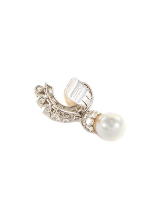 Detail View - Click To Enlarge - PALAIS ROYAL - Van Cleef and Arpels diamond pearl platinum earrings