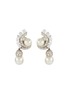 Main View - Click To Enlarge - PALAIS ROYAL - Van Cleef and Arpels diamond pearl platinum earrings