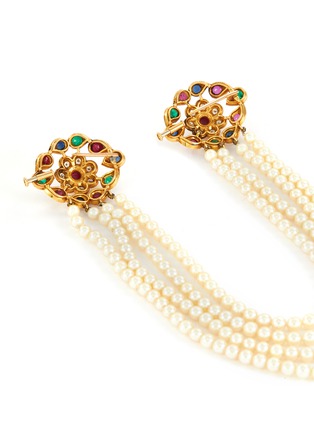 Detail View - Click To Enlarge - PALAIS ROYAL - Cartier diamond pearl mixed gemstones gold brooch