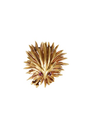 Main View - Click To Enlarge - PALAIS ROYAL - Cartier 'Porcupine' ruby gold brooch