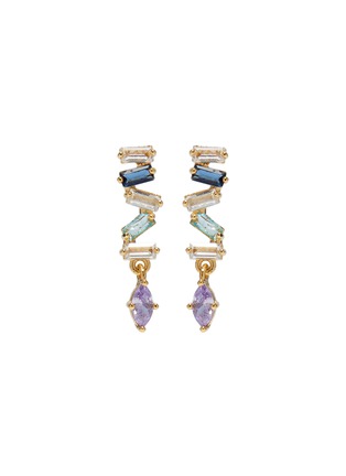 Main View - Click To Enlarge Main View - Click To Enlarge - GIRLS CREW - 'Lavender Baguette' cubic zirconia earrings