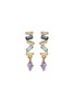 Main View - Click To Enlarge Main View - Click To Enlarge - GIRLS CREW - 'Lavender Baguette' cubic zirconia earrings
