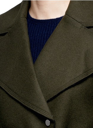 Detail View - Click To Enlarge - MO&CO. EDITION 10 - Tie waist wool blend melton coat