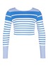 Main View - Click To Enlarge - VITAMIN A - 'Cannes' stripe cropped rashguard