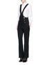 Figure View - Click To Enlarge - CHLOÉ - Button virgin wool dungarees