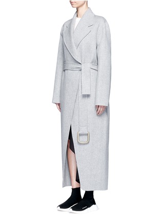 Front View - Click To Enlarge - ACNE STUDIOS - 'Lova' belted long wool-cashmere felt coat