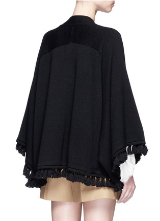 Back View - Click To Enlarge - CHLOÉ - Tassel cotton-wool cardigan