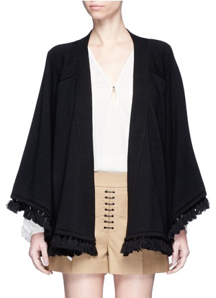 Main View - Click To Enlarge - CHLOÉ - Tassel cotton-wool cardigan