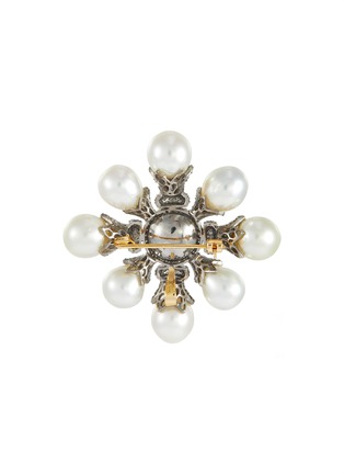 Figure View - Click To Enlarge - TUKKA - Victorian' Diamond pearl gold silver brooch