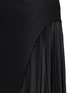 Detail View - Click To Enlarge - MO&CO. EDITION 10 - Plissé underlay felted wool blend asymmetric skirt