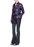 Figure View - Click To Enlarge - VICTORIA, VICTORIA BECKHAM - Scattered lip print silk twill shirt