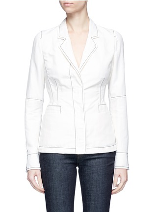 Main View - Click To Enlarge - STELLA MCCARTNEY - Contrast stitching jacket