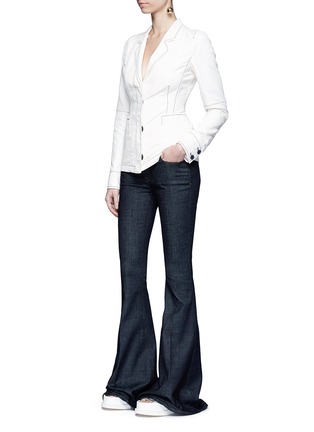 Figure View - Click To Enlarge - STELLA MCCARTNEY - Contrast stitching jacket