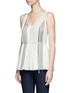 Front View - Click To Enlarge - THE ROW - 'Insa' stripe tie waist satin sleeveless top