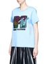 Front View - Click To Enlarge - MARC JACOBS - x MTV Sequin logo embroidered bonded T-shirt