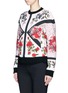 Front View - Click To Enlarge - ALEXANDER MCQUEEN - Floral tablecloth print neoprene sweatshirt