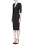 Front View - Click To Enlarge - VICTORIA BECKHAM - Microbrush bonded woven dress