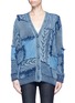 Main View - Click To Enlarge - STELLA MCCARTNEY - Denim patch mixed knit cardigan