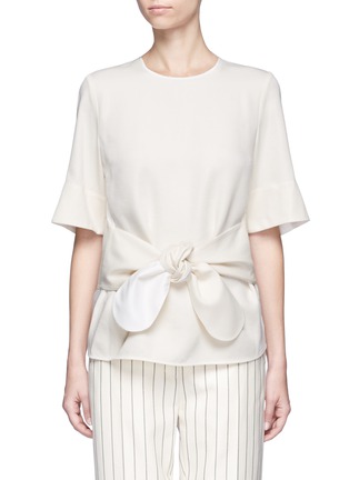 Main View - Click To Enlarge - VICTORIA, VICTORIA BECKHAM - Tie front T-shirt