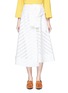 Main View - Click To Enlarge - EMILIO PUCCI - Frayed embroidered stripe wrap skirt