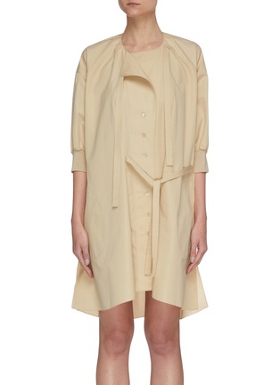 Main View - Click To Enlarge - CHLOÉ - Neck-tie detail button down trench coat