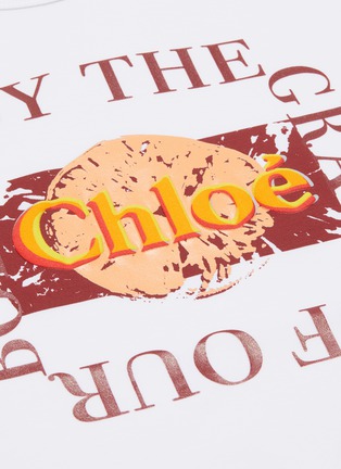  - CHLOÉ - 'By The Grace' slogan print oversized T-shirt