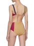 Back View - Click To Enlarge - OSÉREE - Lumière Colore' colourblock high waist bikini set