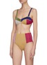 Figure View - Click To Enlarge - OSÉREE - Lumière Colore' colourblock high waist bikini set