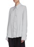 Detail View - Click To Enlarge - LOW CLASSIC - Cowl drape oxford shirt