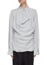 Main View - Click To Enlarge - LOW CLASSIC - Cowl drape oxford shirt