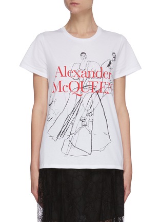 Main View - Click To Enlarge - ALEXANDER MCQUEEN - Dancing girls print T-shirt