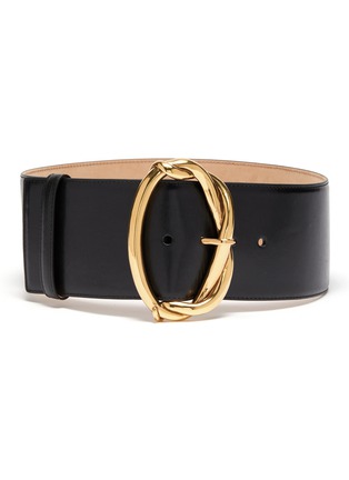 Main View - Click To Enlarge - ALEXANDER MCQUEEN - Gold-toned buckle leather belt