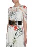 Figure View - Click To Enlarge - ALEXANDER MCQUEEN - Gold-toned buckle leather belt