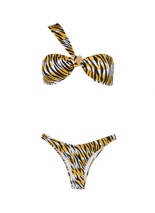 Main View - Click To Enlarge - REINA OLGA - Boogie' tiger print one shoulder bikini set