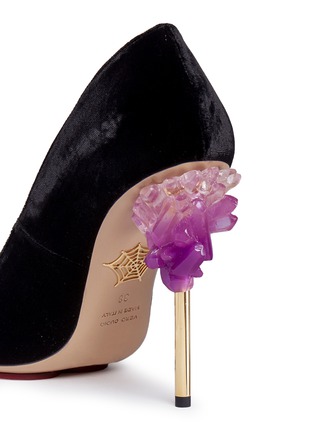 Detail View - Click To Enlarge - CHARLOTTE OLYMPIA - 'Cosmic Bacall' velvet pumps